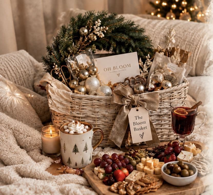 The Bloom Basket Christmas Edition wreath-making kit